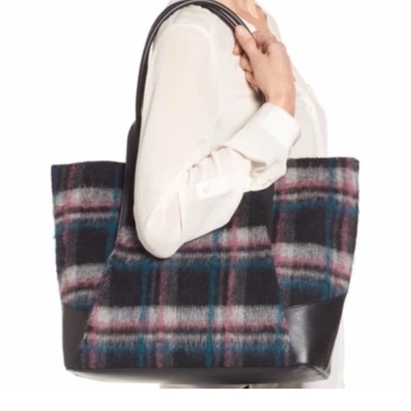 Treasure & Bond Ashton Wool & Leather Tote - Picture 1 of 9